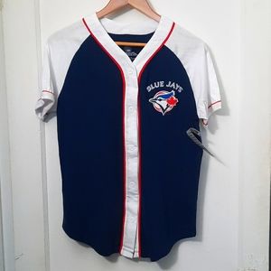 NWT • Blue Jays Baseball Button Up T • Size M